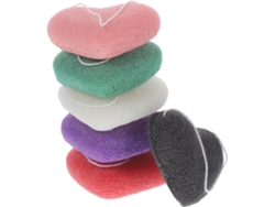 Lot De 6 Éponges Exfoliantes Visage, Couleurs Assorties, Nytoyage Suave Y Soin Du Réutilisables