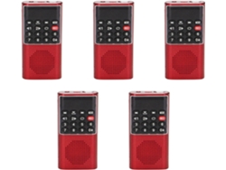 5x L 328 Mini Radio Portátil De Bolsillo Fm Con Escaneo Automático Y Reproductor De Audio Mp3