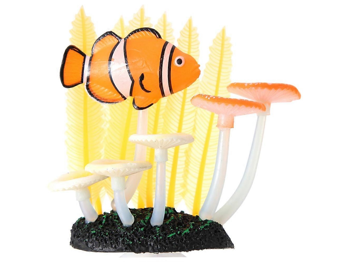 Plantas acuáticas artificiales brillantes y vívidas para acuarios, peceras y jardines Rosewell (naranja)