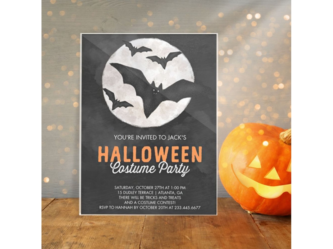 Póster decorativo de Halloween con marco de metal (12 x 18 cm, Cbs718x21)