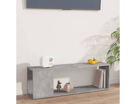 Mueble para la televisión VIDAXL Gris Madera contrachapada (100x24x32 cm)