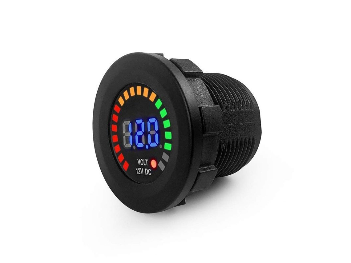 Voltímetro De 12 V Para Motocicletas Y Automóviles, Con Panel De Visualización Led Digital, Para Barcos, Vehículos Marinos, Motocicletas Y Automóviles.
