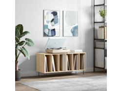 Mueble para discos de 100 x 38 x 48 cm en madera de roble Sonoma, DKD HOME DECOR