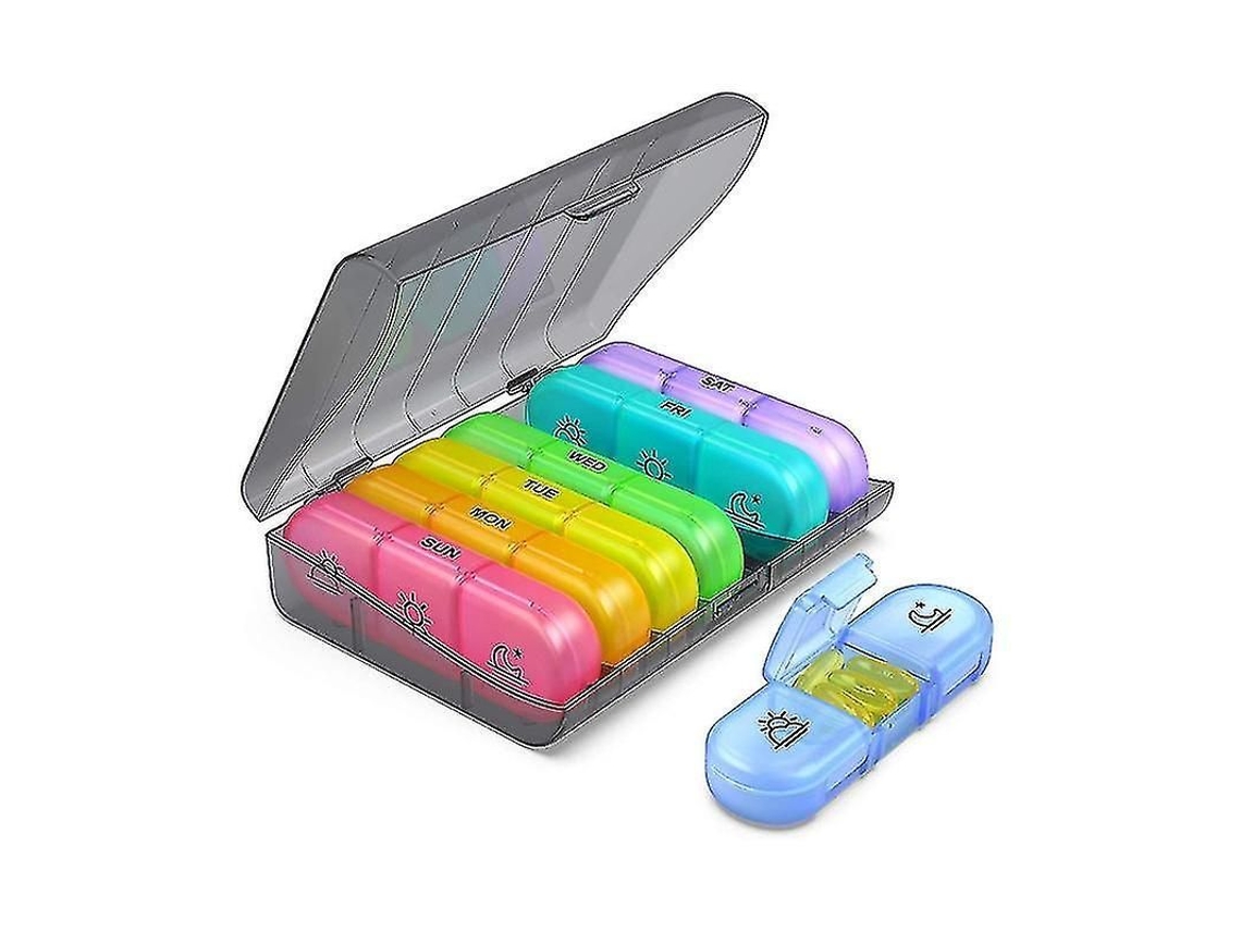 Pastillero Portátil Con 3 Compartimentos, Organizador De Pastillas Para La Mañana, La Tarde Y La Noche.