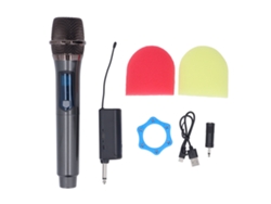 Micrófono Inalámbrico Con Receptor Uhf Sonido Claro Puro 30hz-20khz Carga Usb Para Estudio Hogar Ktv Fiesta