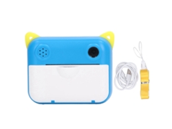 Cámara Instantánea Para Niños 1080p Hd Video 2.4 Pulgadas Con Impresión Inmediata Regalo Niños Azul Oscuro 32g (1 Rol Papel)