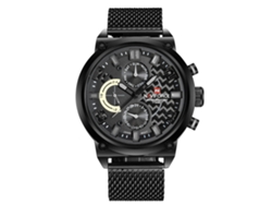 Reloj Hombre De Cuarzo Con Correa De Malla Calendario Impermeable Naviforce (blanco)