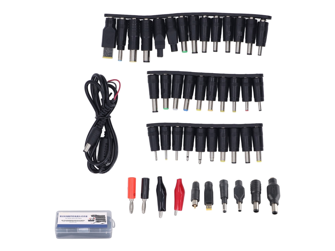 Juego De 45 Adaptadores De Cargador Universales Para Portátiles Con Enchufes De Cc