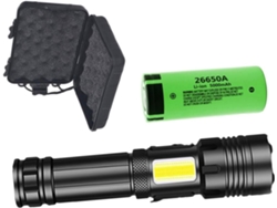 Linterna Led Recargable Por Usb Con Zoom Para Acampar.