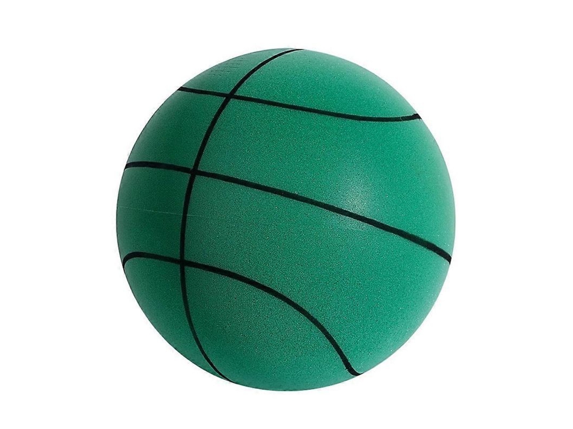 Balón De Baloncesto Silencioso De 21/24 Cm Para Entrenamiento En Interiores, Elástico, Sin Revestimiento, Verde, Reino Unido (21 Cm)