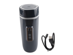 Hervidor Eléctrico Portátil Con Pantalla Digital Inteligente, Temperatura Ajustable, 350 Ml, 110 V, Azul Oscuro.
