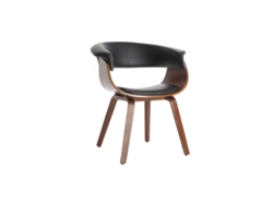 Silla nórdica negro y madera oscura OKTAV MILIBOO