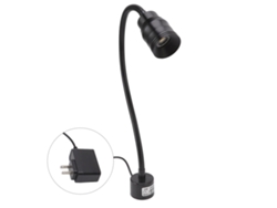 Lámpara de trabajo LED de cuello de cisne de 7 W (modelo 2026) con base magnética para máquinas y lectura.