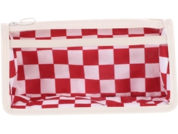 Estuche grande para lápices, bolígrafos y accesorios de papelería, con diseño decorativo.