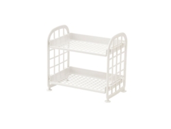 2026-41154-estanteria Doble Capa Plegable Organizador Baño Abs 21.5x14x20.5cm Blanco