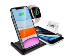 Estación De Carga Inalámbrica Rápida Certificación Para Apple Yemaesre Negro