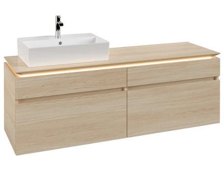 Villeroy &amp Boch Legato Vanity unit B673 1600x550x500mm lavabo a la izquierda iluminación LED