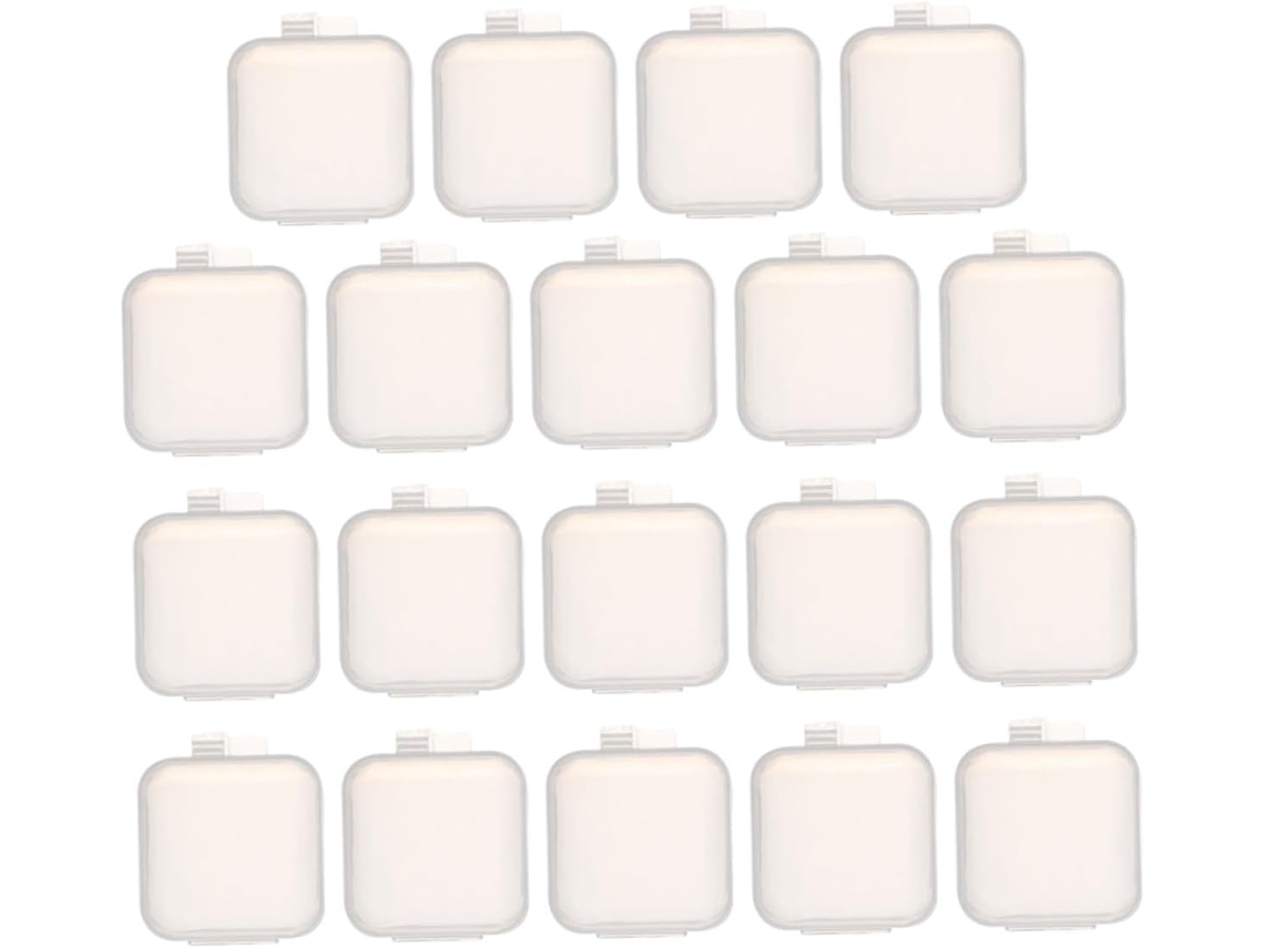 Juego De 100 Mini Cajas De Almacenamiento Transparentes De 3,5 X 3,5 X 2 Cm Para Joyas Y Pendientes.