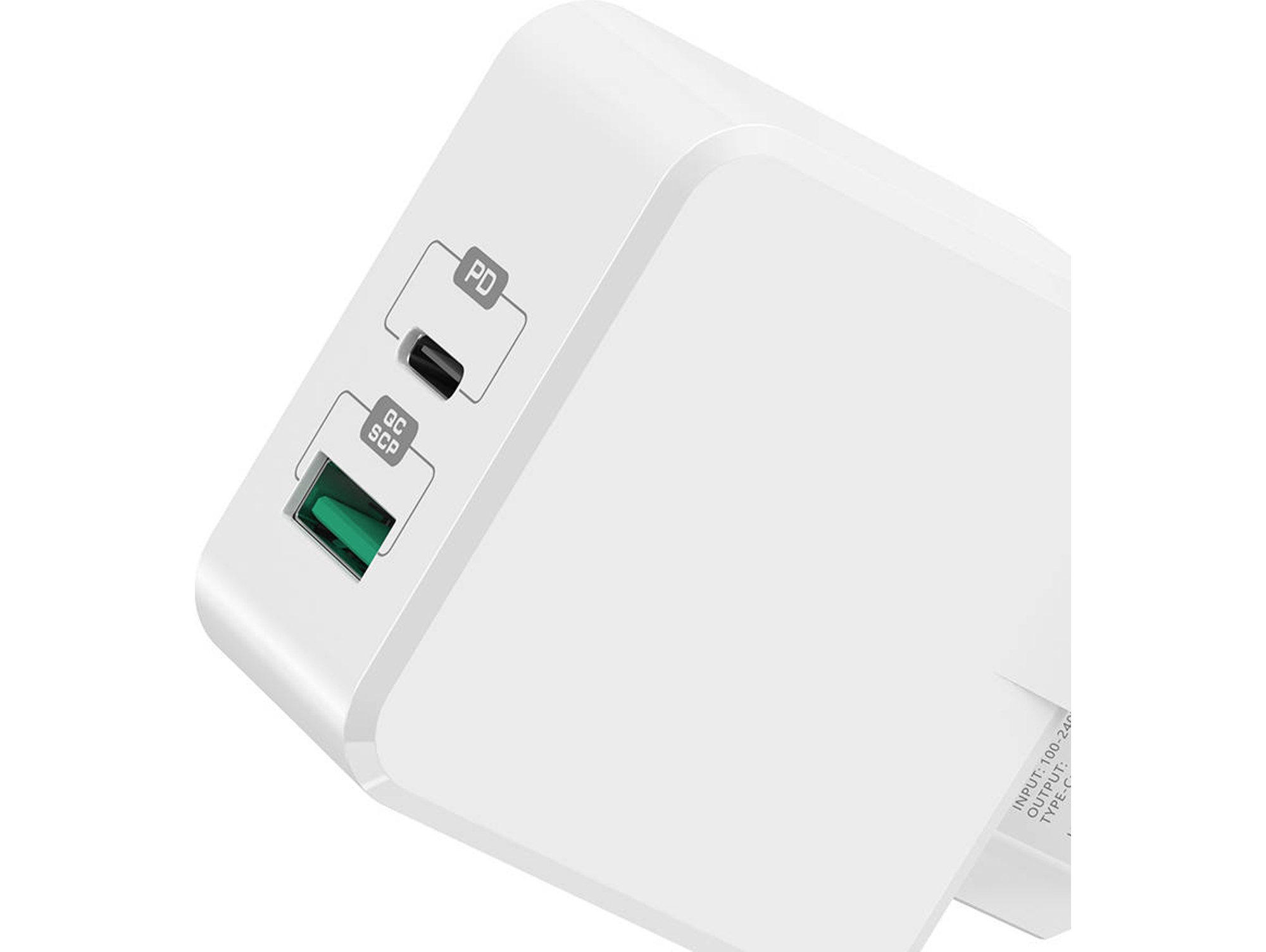 Cargador PHONESHIELD Fast Charge para iPad Pro 11" (USB/USB-C, PD 3.0 PPS - 18 W - Blanco)