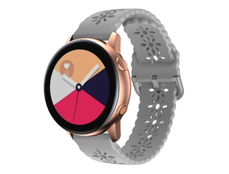 Correa de reloj inteligente para Huawei Watch GT 3 Pro 22 mm Correa de reloj de silicona hueca Plum Blossom (gris claro)