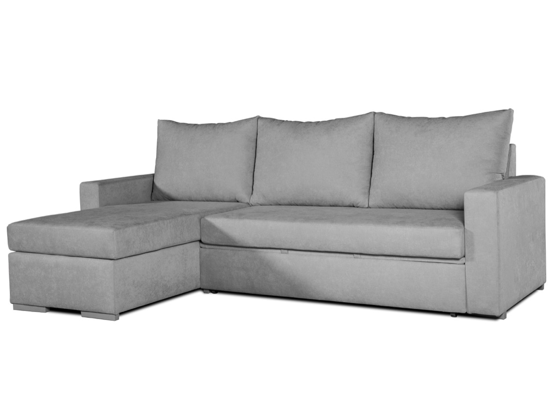 Sofá Cama MATRIS Saint-Tropez Izquierda (Gris - Tejido - 153x95 cm)