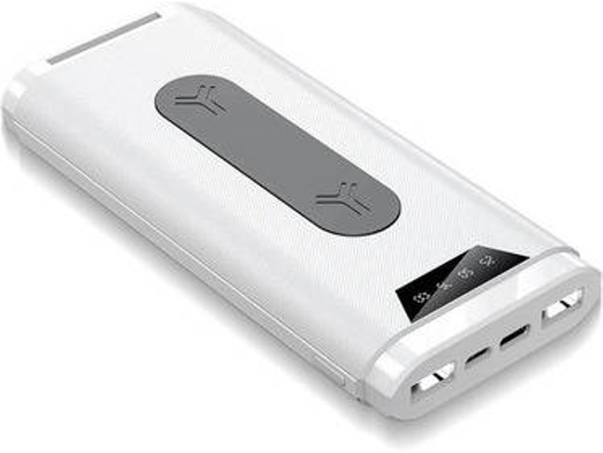 Powerbank ZIKKO Inalámbrico (10000 mAh - 2 USB - USB-C - MicroUSB - Blanco)