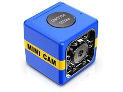 Mini cámara HD inalámbrica con visión nocturna, minicámara espía oculta con detección de movimiento, grabadora de video para coche familiar Yizhood (azul)