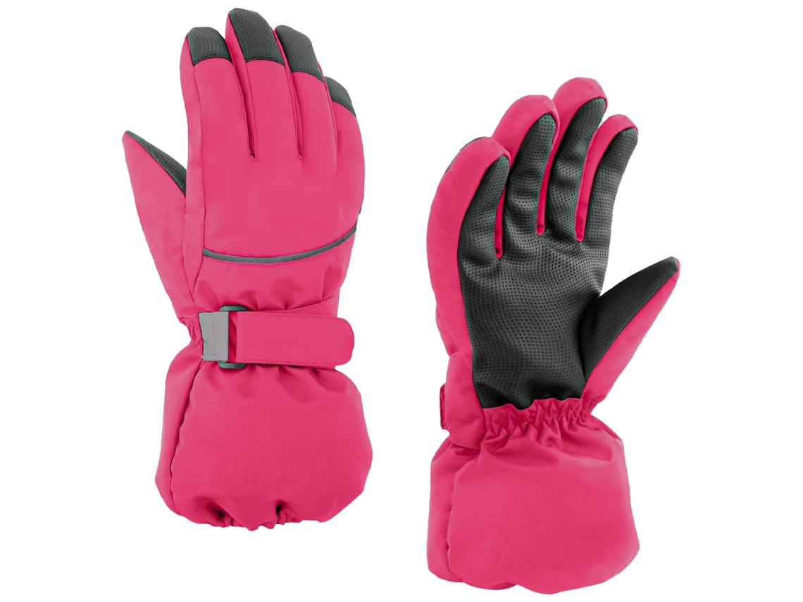Guantes de invierno para niños y niñas, impermeables, con forro polar, para esquiar en la nieve y adolescentes.