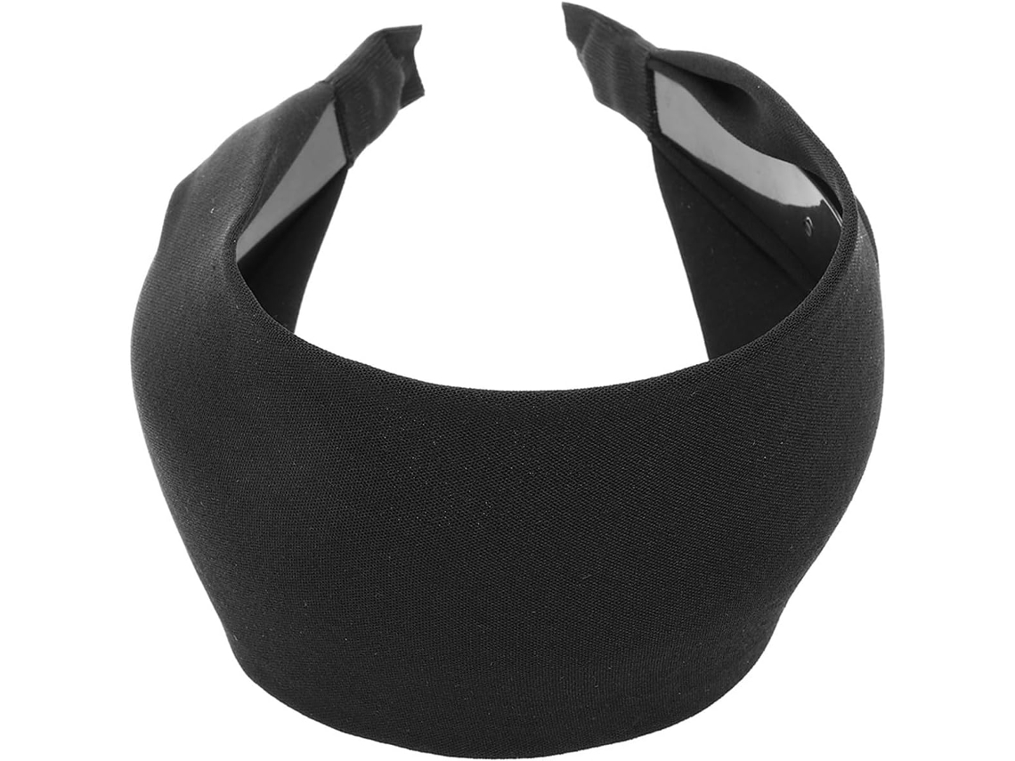 Diadema Ancha Negra Para Mujer, Accesorio Flexible Para El Cabello Y