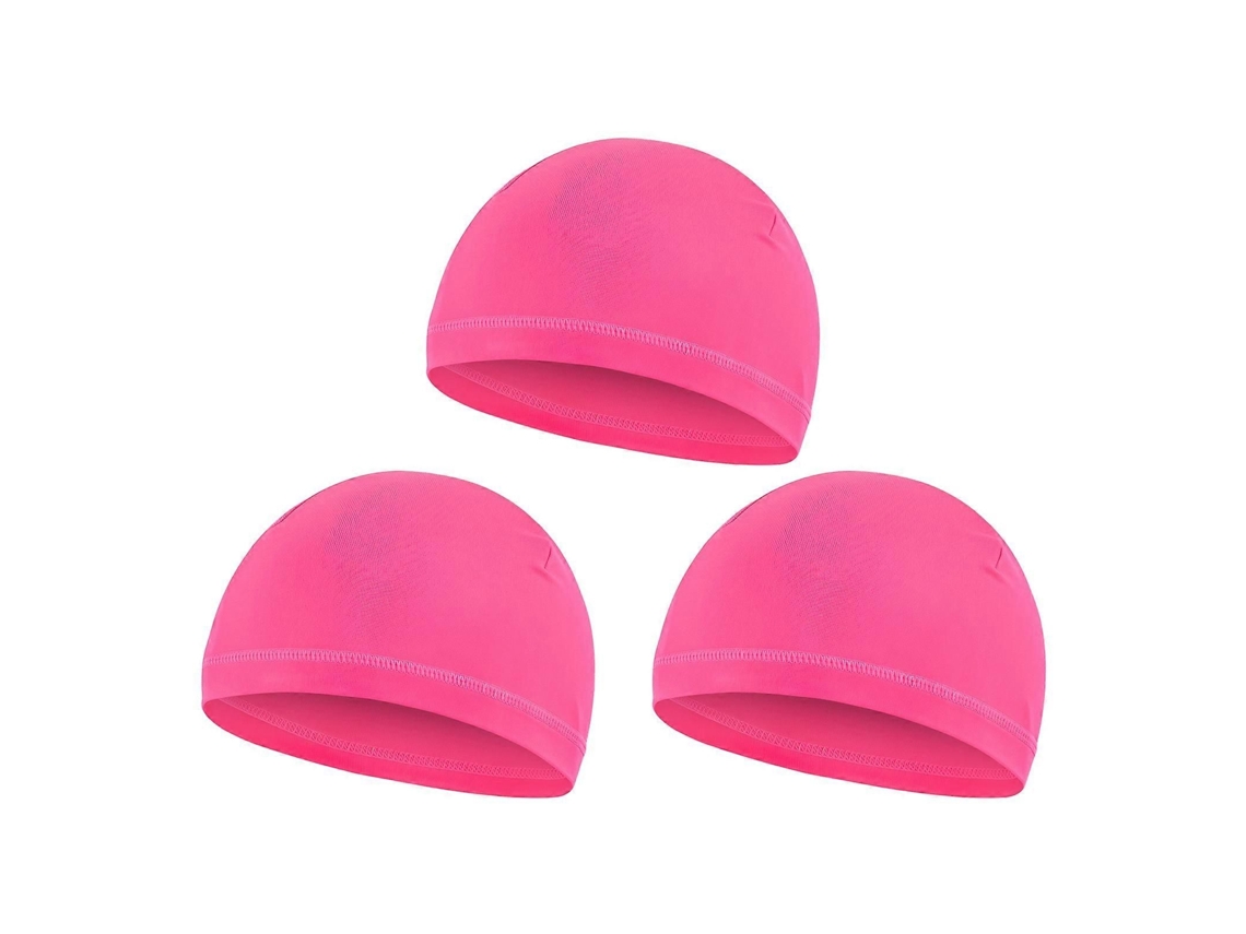 Juego de 3 gorros de ciclismo elásticos y transpirables para carreras, ideales para niños, con forro y protección para casco de bicicleta.