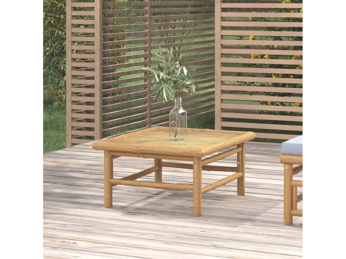 Mesa de jardín LOVELY HOME Comedor de Bambú (65 x 55 x 30 cm)