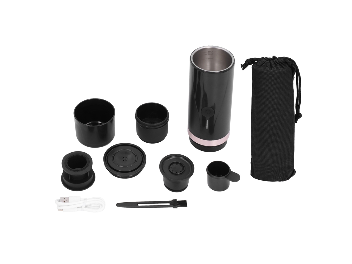 Cafetera eléctrica portátil con calefacción, carga USB, 12 V/24 V para camping y senderismo