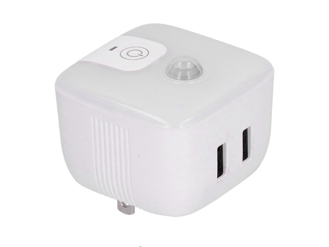 Rebe-lámpara De Noche Con Sensor De Movimiento Y Puertos Usb Dual 5v/2.4a Para Dormitorio, Pasillo Y Escaleras