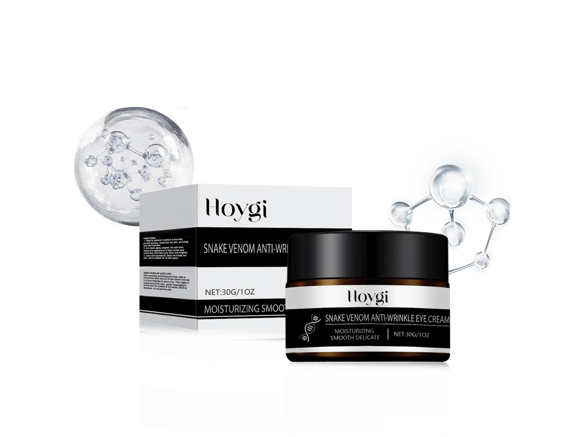 Crema antiarrugas para el contorno de ojos con veneno de serpiente.