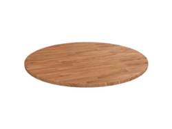 Tablero de mesa redondo Ø70x1,5 cm roble tratado marrón claro DKD HOME DECOR