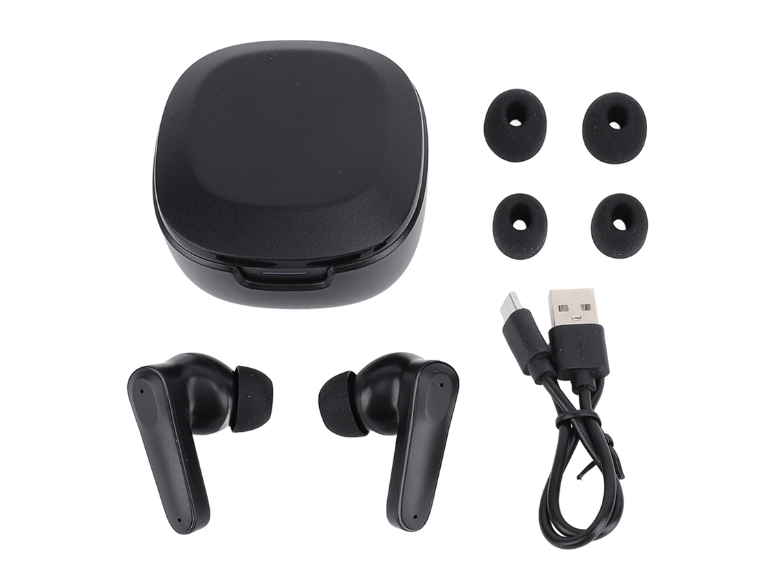 Auriculares Inalámbricos Bluetooth Tácticos Intrauditivos Con Traductor Y 114 Idiomas Para Uso En Interiores Y Exteriores - Negro