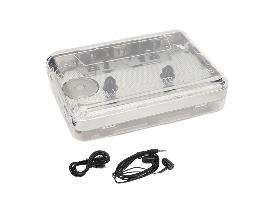 Conversor De Cassette Para Mp3 Reprodutor De Fita Usb Com Casco Transparente Estéreo Portátil