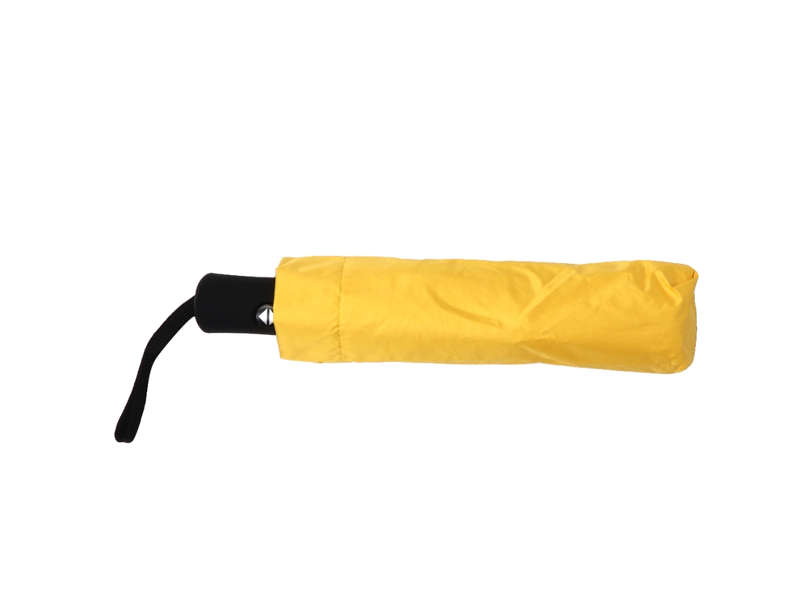 Paraguas Automático Plegable De 3 Secciones Con Protección Uv, Color Amarillo, Ideal Para Viajes Al Aire Libre.