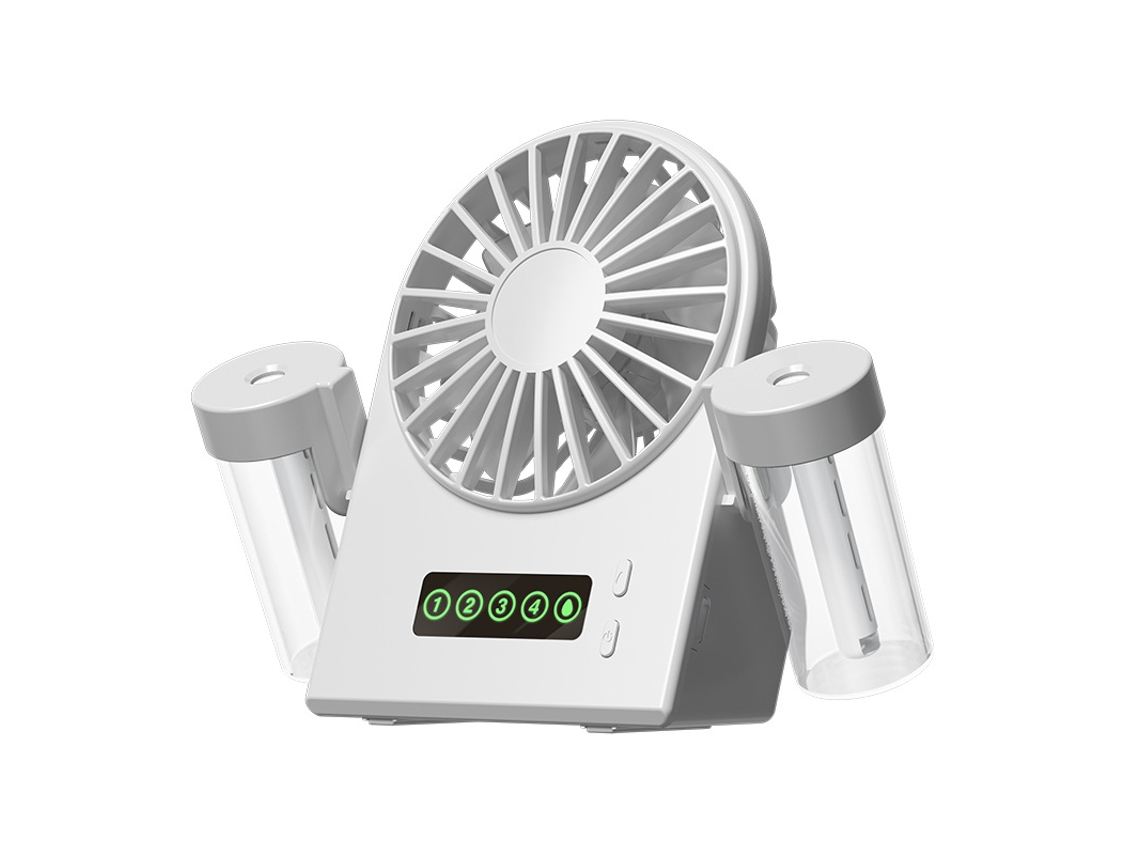 Ventilador nebulizador de doble pulverización Eifson con pantalla digital y depósito de agua extraíble (blanco)