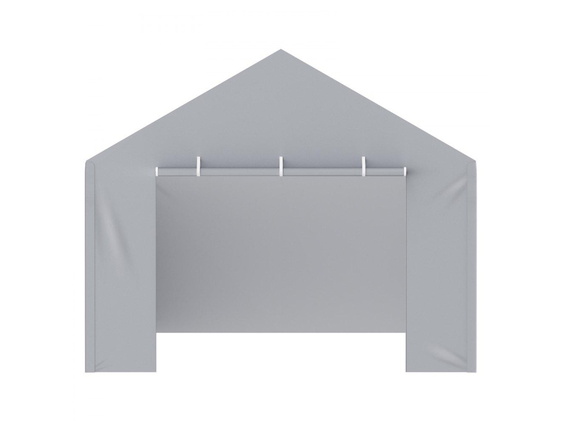 Toldo de repuesto impermeable para coche (6,1 x 3,7 m), de polietileno gris, con protección UV, Tekmaquinas