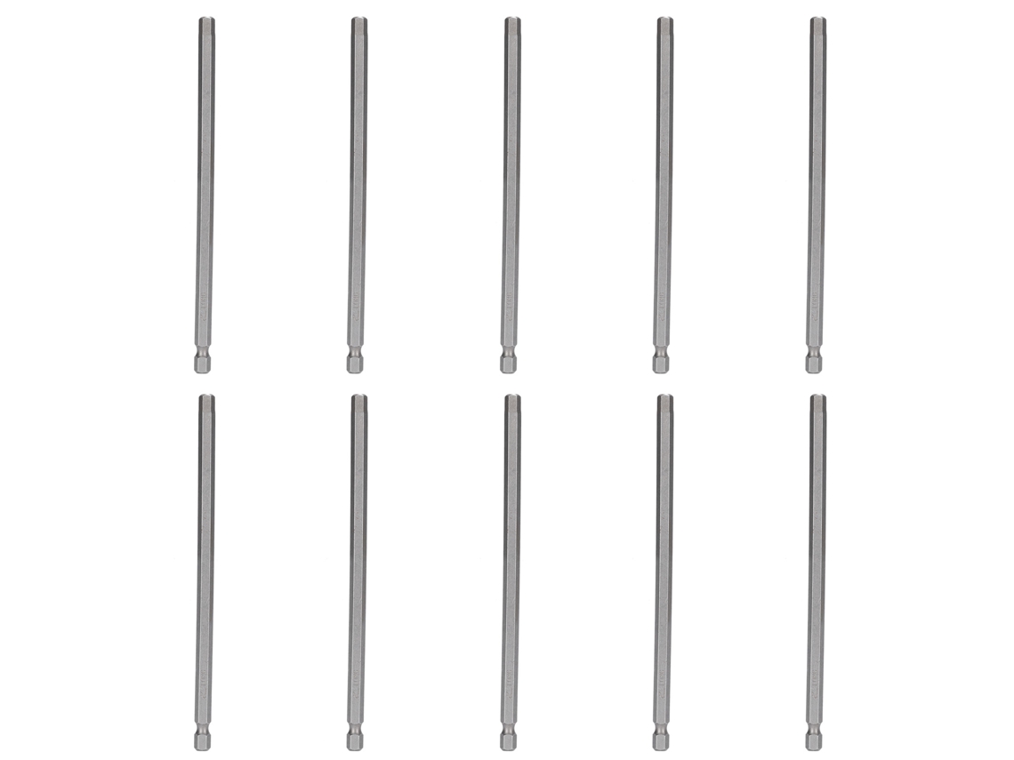 10 Puntas Hexagonales Magnéticas Para Destornillador Eléctrico, Acero S2, 6,35 Mm 150 Mm. Accesorios De Repuesto.