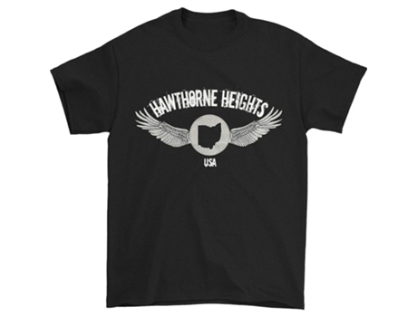 Camiseta ROCKINSTONE con alas de Hawthorne Heights (Algodón - XXL)