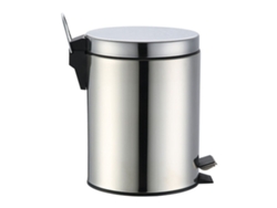 Cubo de basura ergonómico de acero inoxidable con base antideslizante