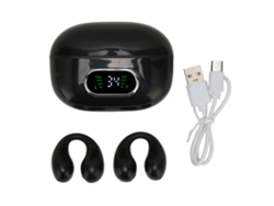 Fone De Ouvido Tradutor Bluetooth 144 Idiomas Clip On Estéreo Com Case De Carregamento Para Android Ios Preto