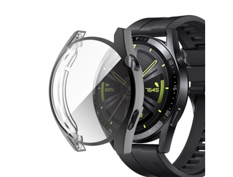 Huawei Watch GT 3 46 mm Estuche de TPU completamente rodeado con película protectora (negro)