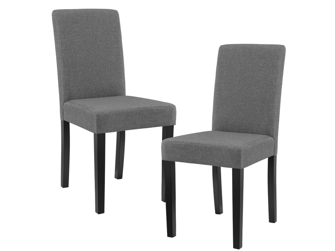 Conjunto de Cadeiras de Jantar [EN.CASA] (2 Un - Cinzento Escuro - 90x42x48 cm - Tecido e (100% PoliÃÂÃÂÃÂÃÂ©ster))