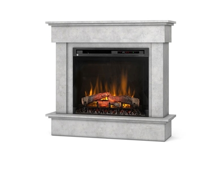 Chimenea LED eléctrica independiente TORMES 28' 111,5 x 102 x 33,5 Cemento OUTINFIRE