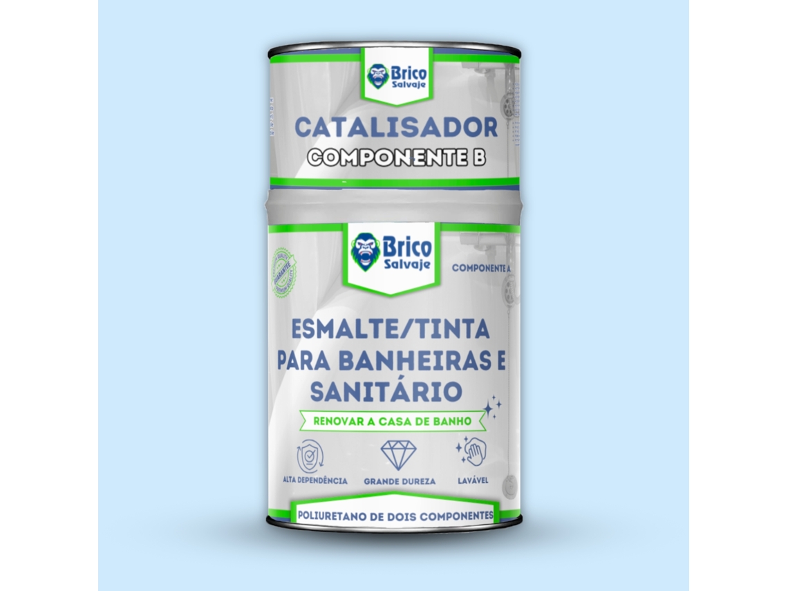 Pintura para bañeras Acabado Satinado Azul Claro Agatha Bricosalvaje 600+150 ML
