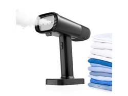 Planchadora de ropa con vapor, capacidad de 170 ml, para eliminar arrugas en diversas prendas Cuich (negra)