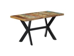 Mesa de comedor de madera maciza reciclada de 140 x 70 x 75 cm, DKD HOME DECOR